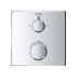ермостатический смеситель для душа GROHE Grohtherm на 2 положения верхний и ручной, внешняя часть, квадратная розетка, хром (24079000)
