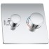 ермостатический смеситель для душа GROHE Grohtherm на 2 положения верхний и ручной, внешняя часть, квадратная розетка, хром (24079000)
