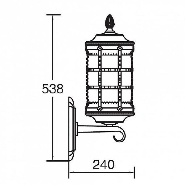 Настенный фонарь уличный 81201 Gb  в интернет - магазине svetuyut .